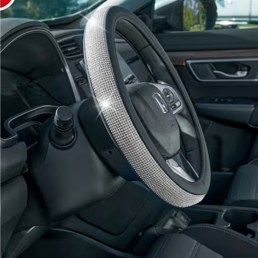Rhinestone steering wheel cover